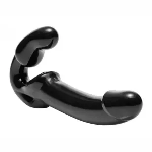 10-inch Black Strapless Strap-on Penis Dildo for Lesbian Couples