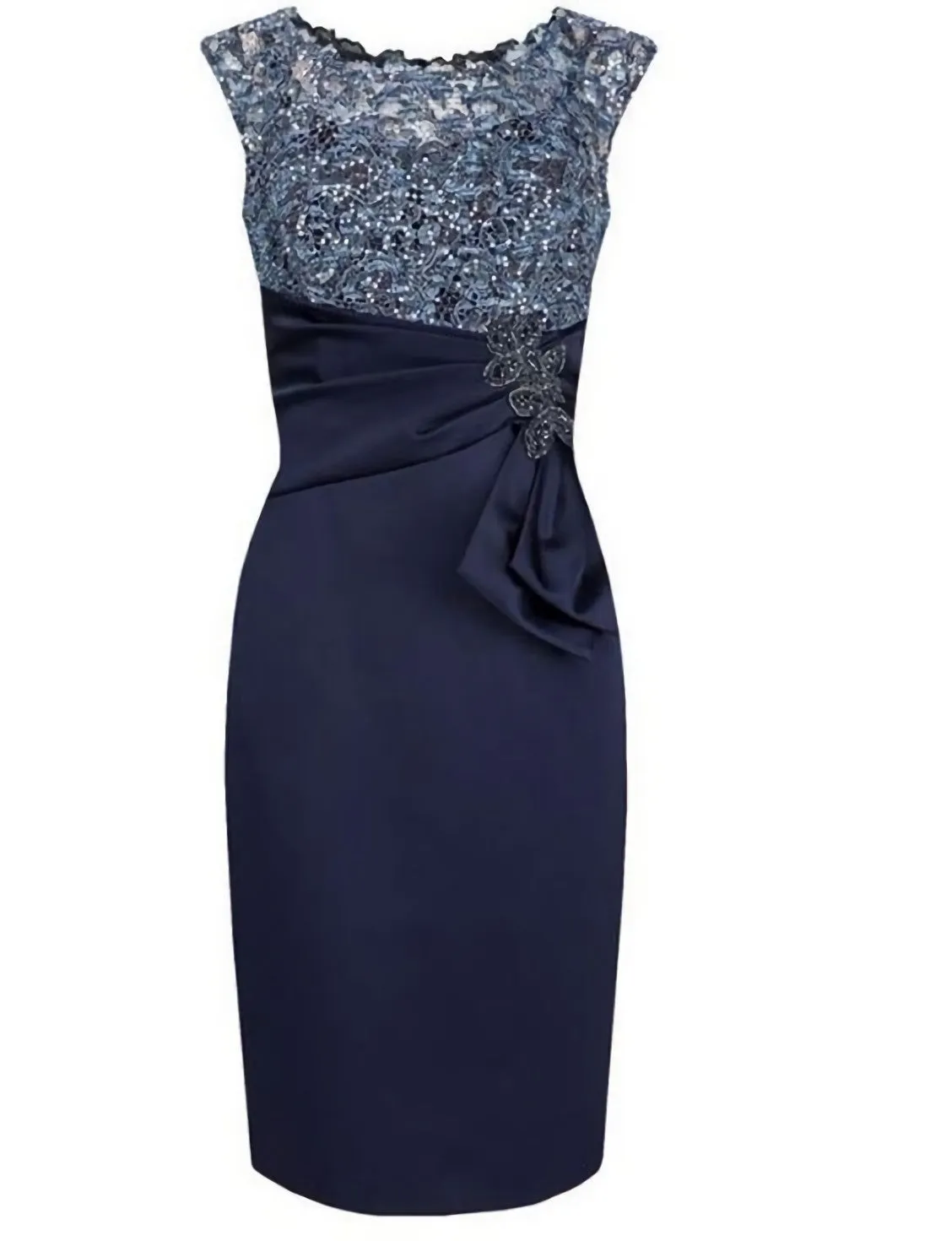 Cap Sleeves Sheath Mother Of The Bride Dresses With Lace Sequins Homecoming Dresses