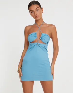 Cyra Bodycon Dress in Marine Blue