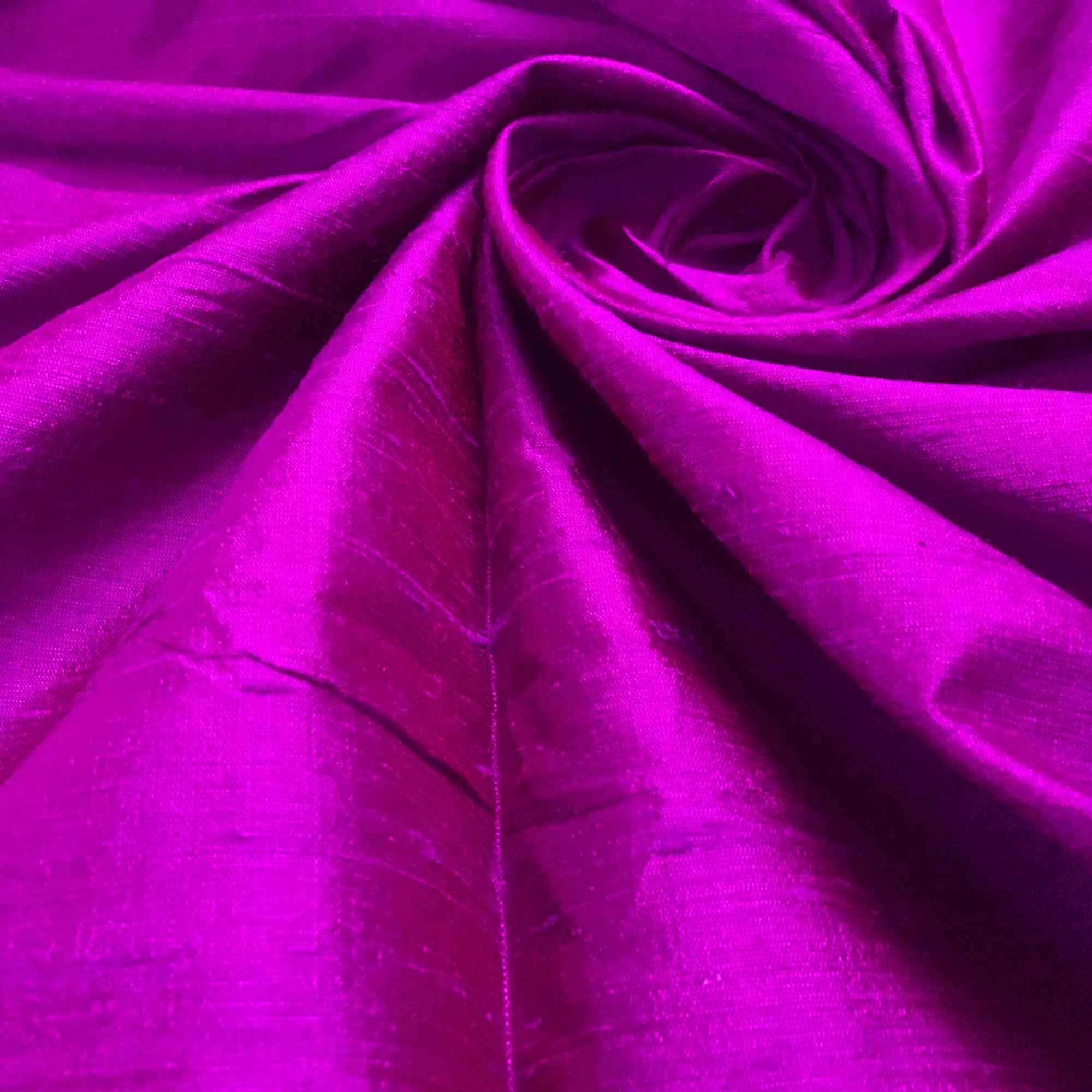 Dark Magenta Raw Silk Fabric