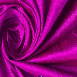 Dark Magenta Raw Silk Fabric