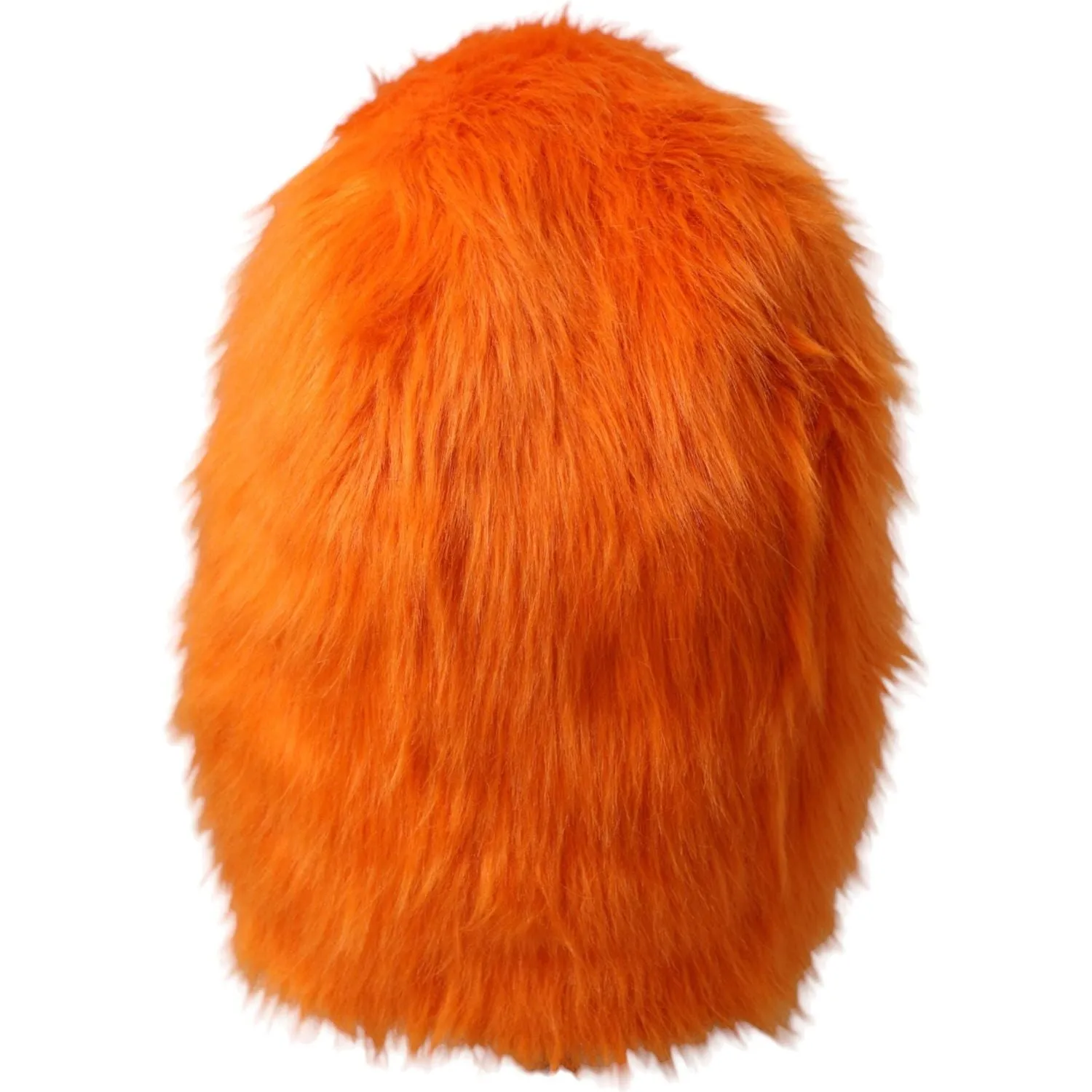 Dolce & Gabbana Orange Faux Fur Whole Head Wrap Hat