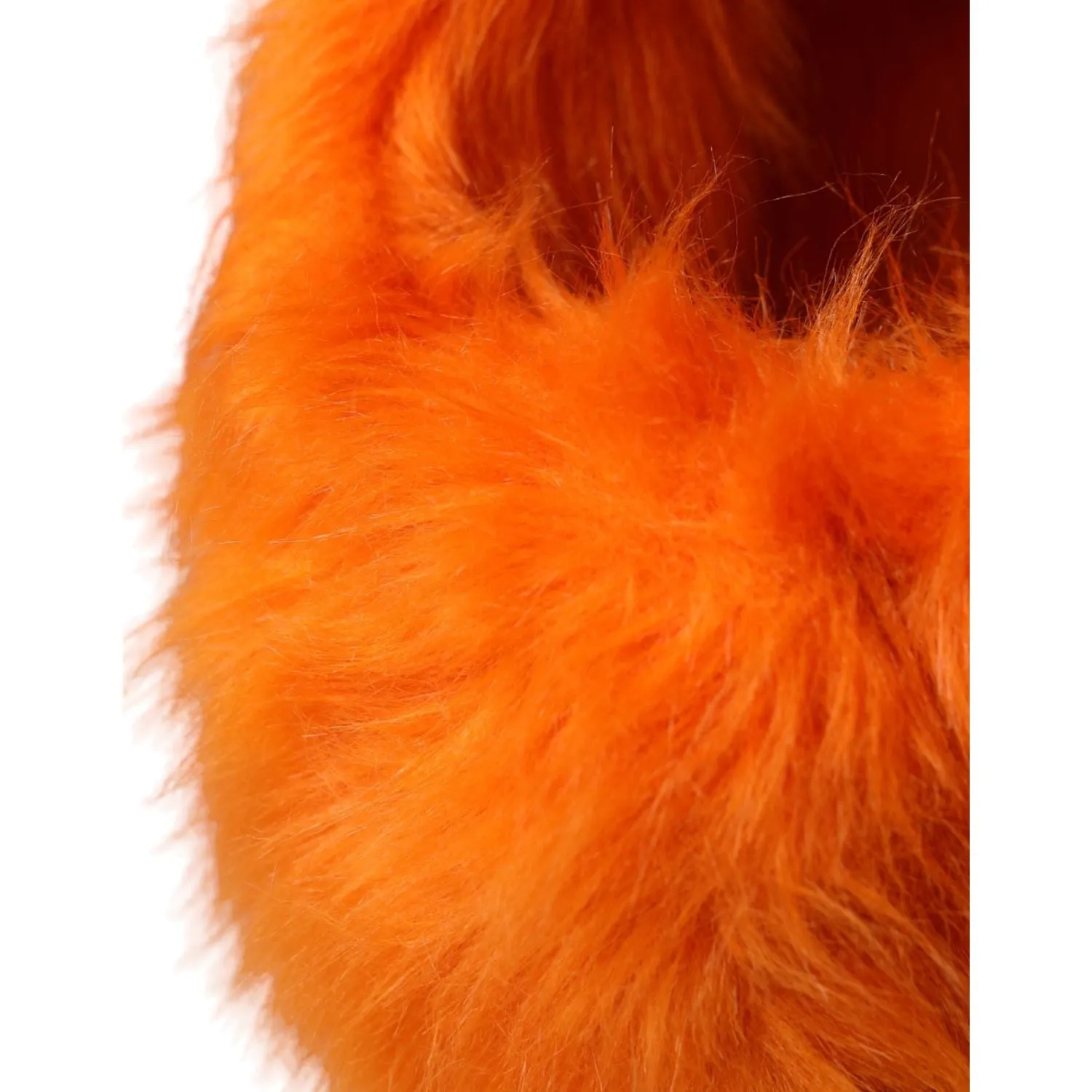 Dolce & Gabbana Orange Faux Fur Whole Head Wrap Hat