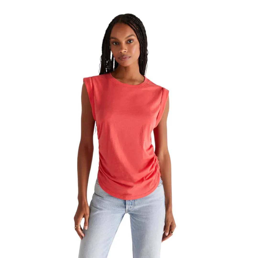 Lorelei Shirred Top | Black, Red