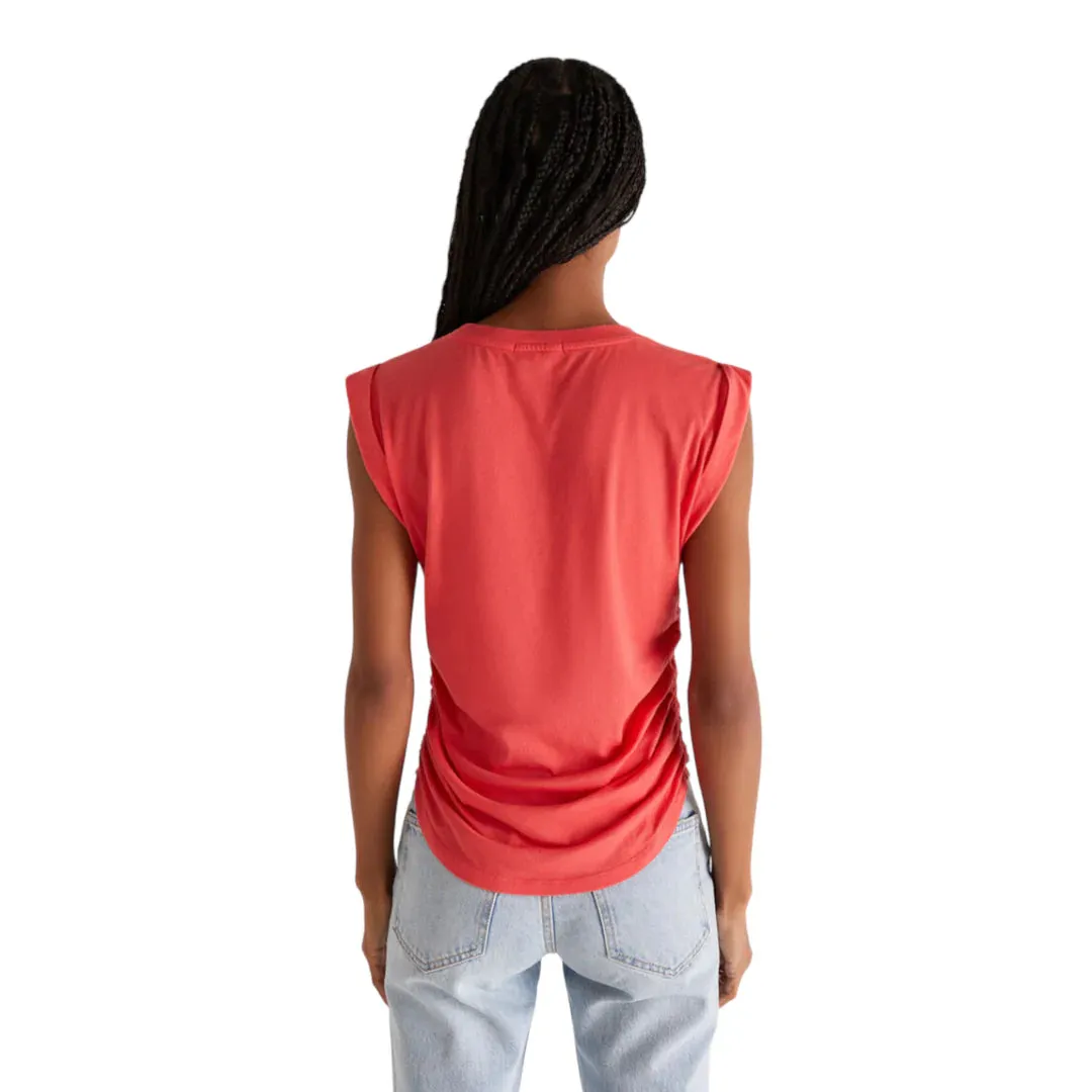 Lorelei Shirred Top | Black, Red