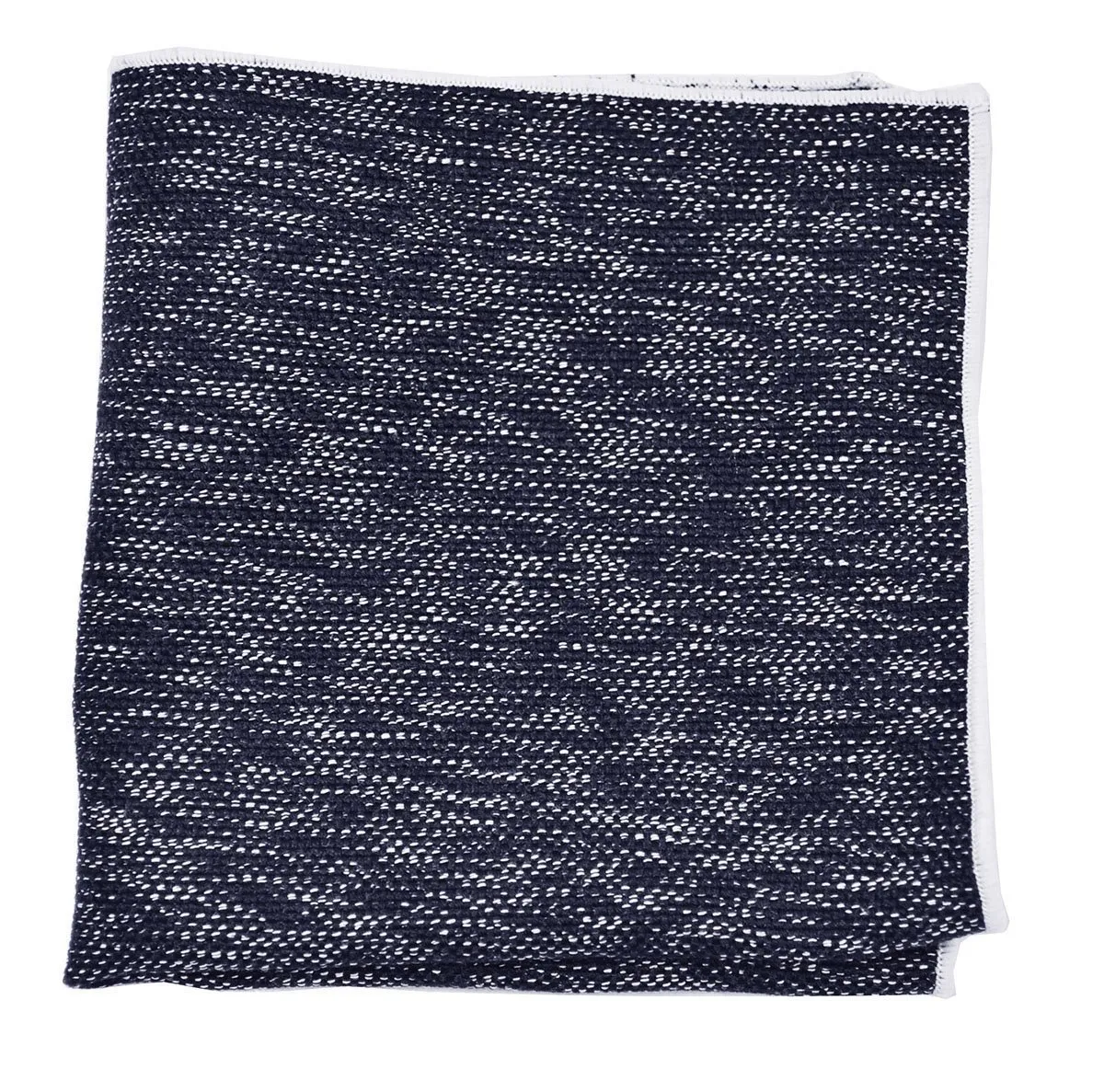 Navy Blue Cotton Tie Set by Paul Malone