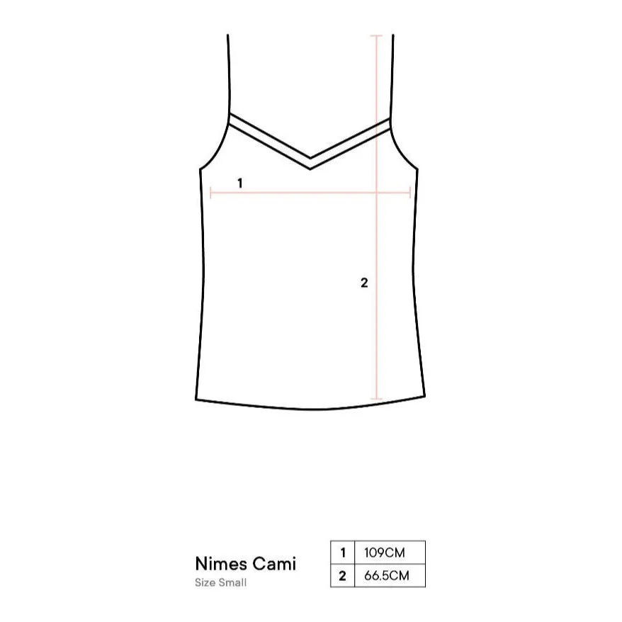 Nimes Wasabi Linen Cami by Linen House