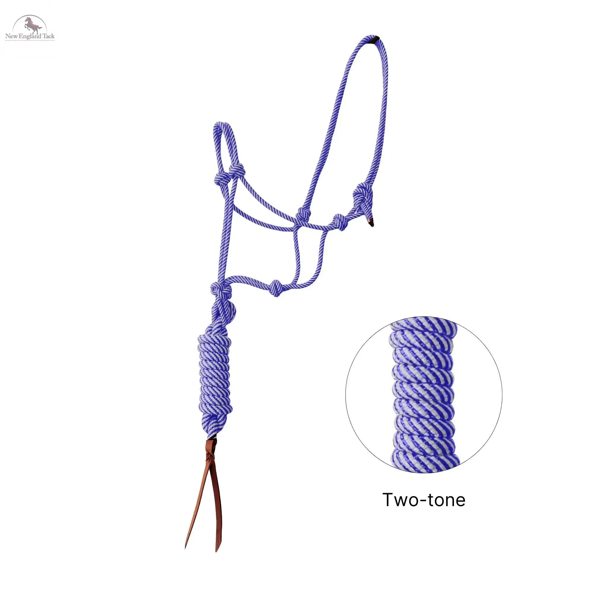 Resistance Nylon Two Tone Rope Horse Halter With 9 Ft Matching Lead