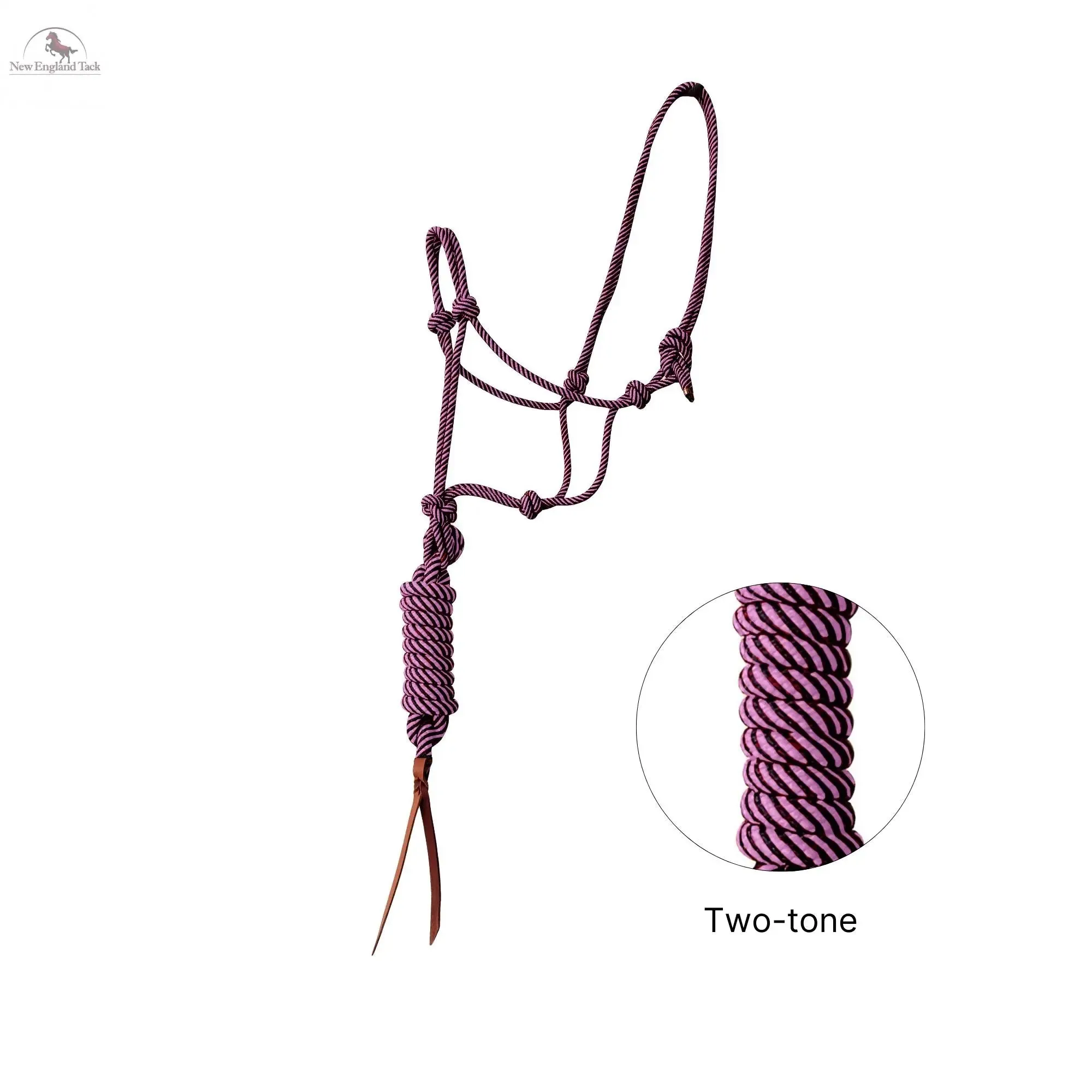 Resistance Nylon Two Tone Rope Horse Halter With 9 Ft Matching Lead