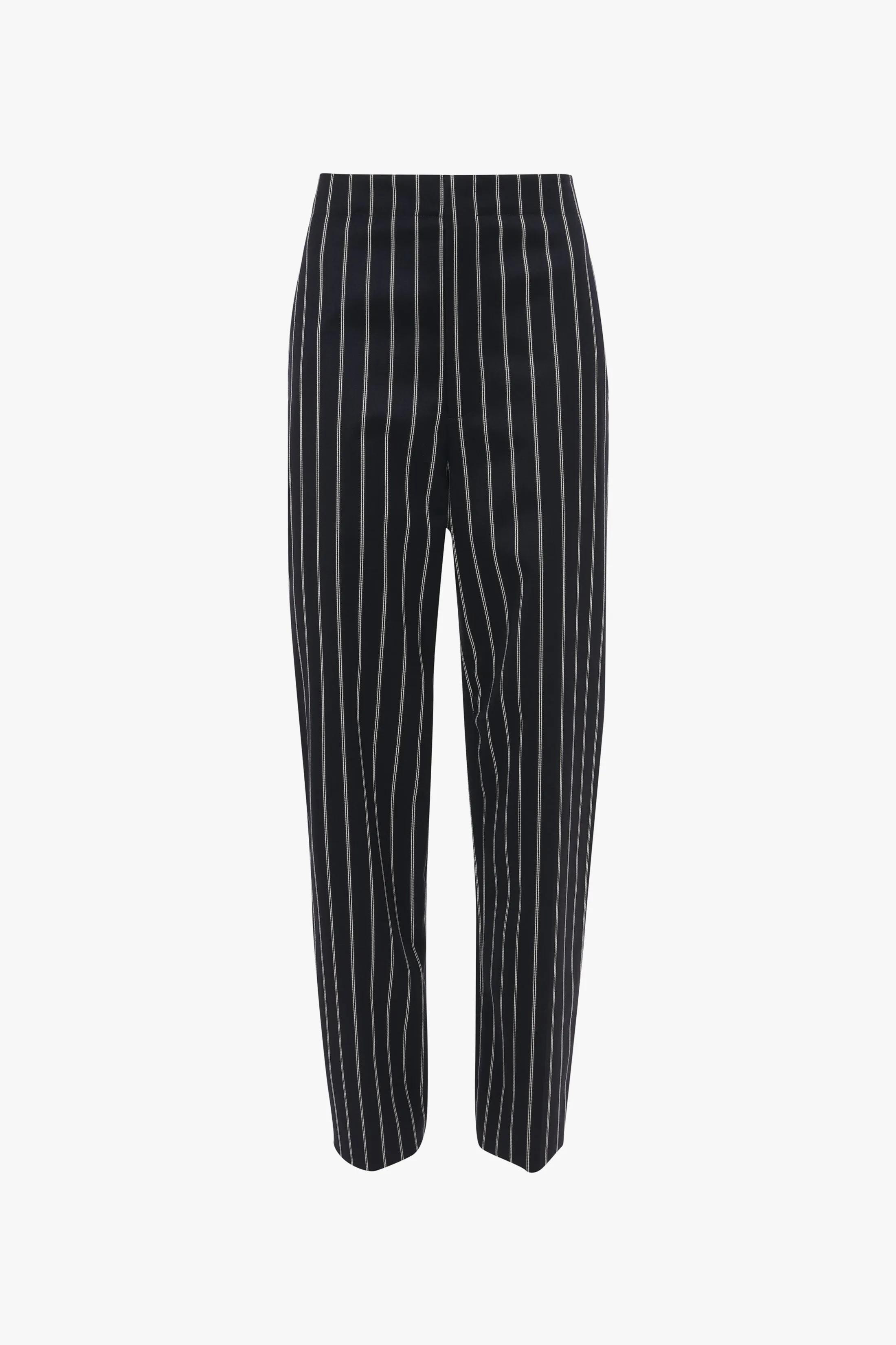 Tapered Leg Trouser In Midnight-White