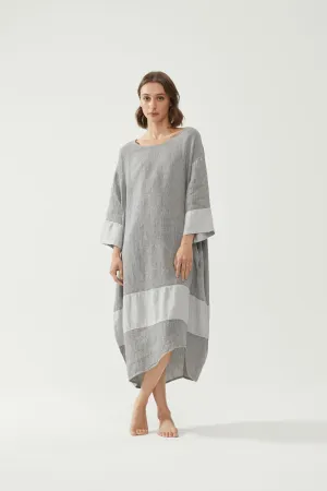 Tulip Dress Grey Stripe